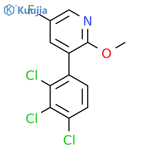 5-Fluoro-2-methoxy-3-(2,3,4-trichlorophenyl)pyridine structure