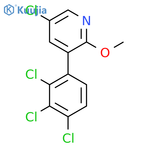 5-Chloro-2-methoxy-3-(2,3,4-trichlorophenyl)pyridine structure