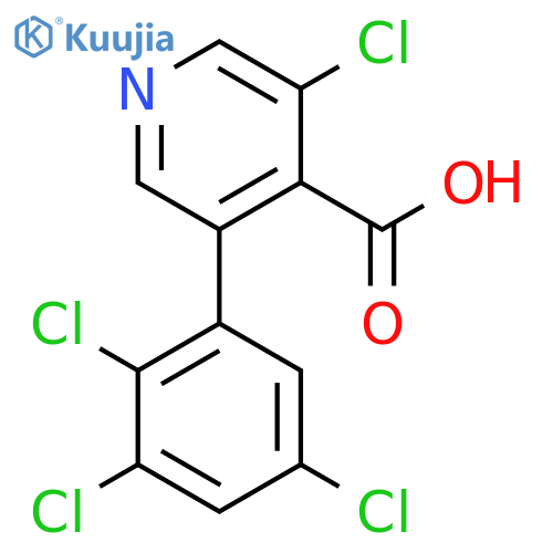 3-Chloro-5-(2,3,5-trichlorophenyl)isonicotinic acid structure