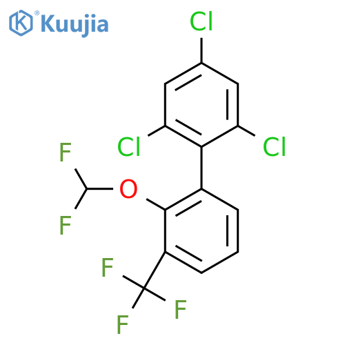 2'-(Difluoromethoxy)-2,4,6-trichloro-3'-(trifluoromethyl)biphenyl structure
