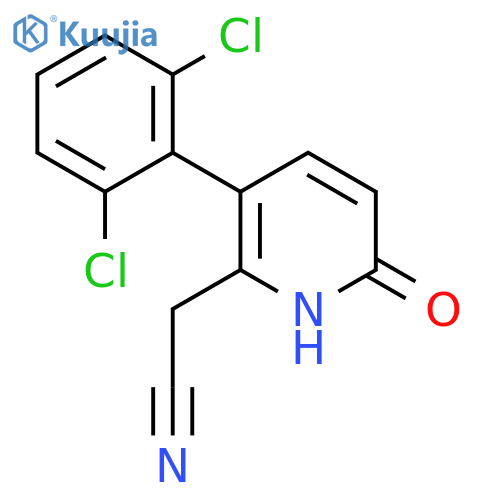 3-(2,6-Dichlorophenyl)-6-hydroxypyridine-2-acetonitrile structure