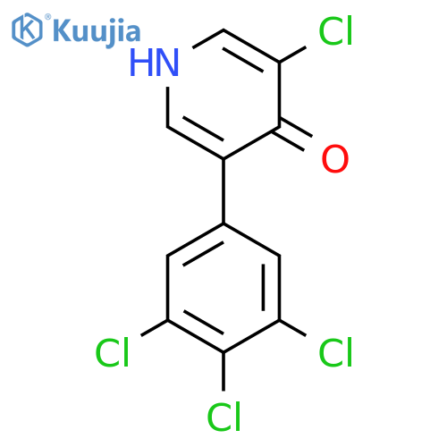 3-Chloro-4-hydroxy-5-(3,4,5-trichlorophenyl)pyridine structure