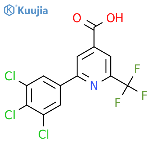 2-(3,4,5-Trichlorophenyl)-6-(trifluoromethyl)isonicotinic acid structure