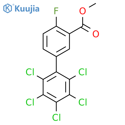 Methyl 4-fluoro-2',3',4',5',6'-pentachlorobiphenyl-3-carboxylate structure