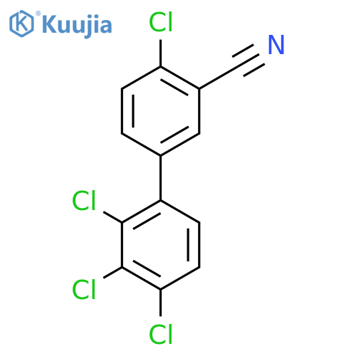 4,2',3',4'-Tetrachlorobiphenyl-3-carbonitrile structure