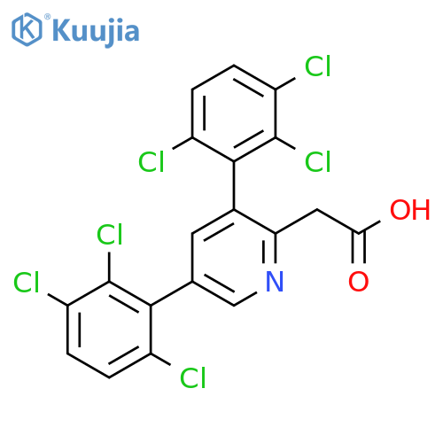 3,5-Bis(2,3,6-trichlorophenyl)pyridine-2-acetic acid structure
