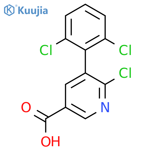 6-Chloro-5-(2,6-dichlorophenyl)nicotinic acid structure
