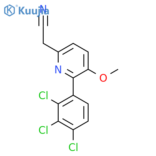3-Methoxy-2-(2,3,4-trichlorophenyl)pyridine-6-acetonitrile structure