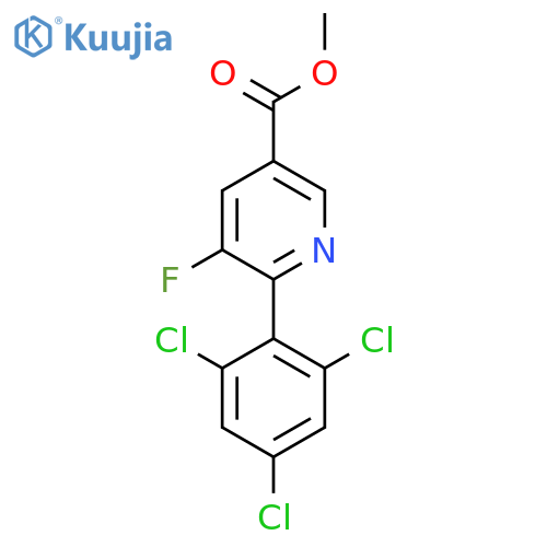 Methyl 5-fluoro-6-(2,4,6-trichlorophenyl)nicotinate structure