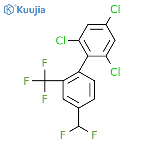 4'-(Difluoromethyl)-2,4,6-trichloro-2'-(trifluoromethyl)biphenyl structure