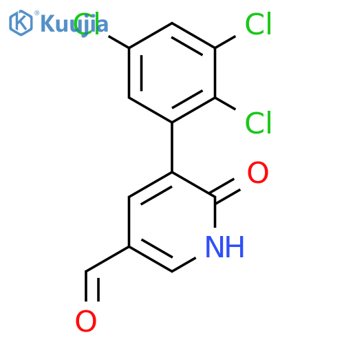 6-Hydroxy-5-(2,3,5-trichlorophenyl)nicotinaldehyde structure