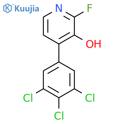 2-Fluoro-3-hydroxy-4-(3,4,5-trichlorophenyl)pyridine structure