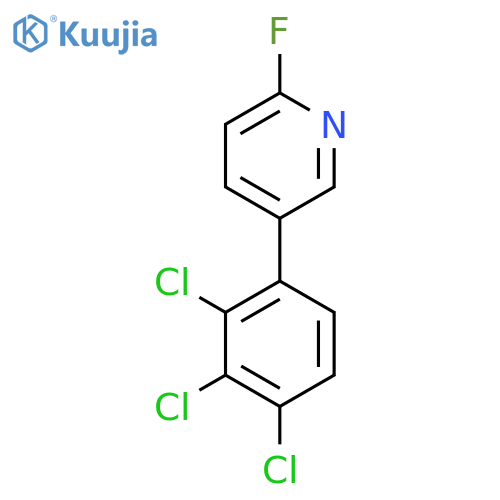 2-Fluoro-5-(2,3,4-trichlorophenyl)pyridine structure