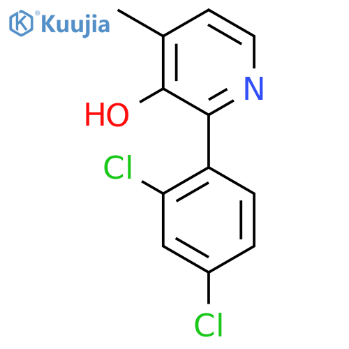 2-(2,4-Dichlorophenyl)-3-hydroxy-4-methylpyridine structure