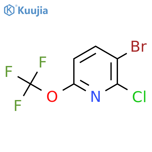 3-Bromo-2-chloro-6-(trifluoromethoxy)pyridine structure