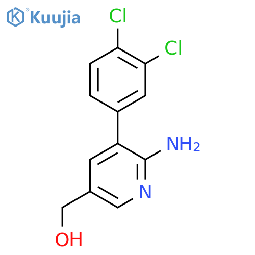 2-Amino-3-(3,4-dichlorophenyl)pyridine-5-methanol structure