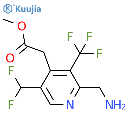 Methyl 2-(aminomethyl)-5-(difluoromethyl)-3-(trifluoromethyl)pyridine-4-acetate structure