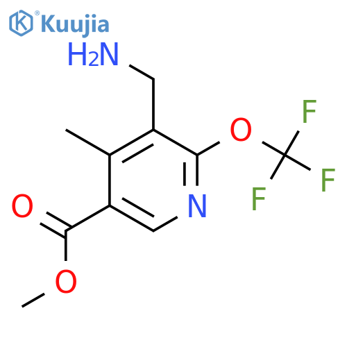 Methyl 3-(aminomethyl)-4-methyl-2-(trifluoromethoxy)pyridine-5-carboxylate structure