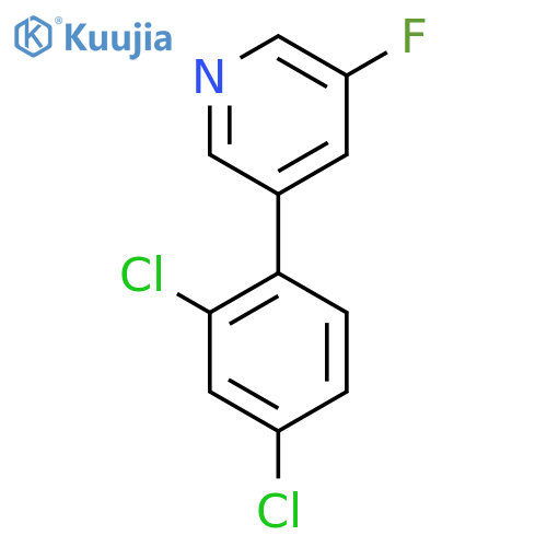 3-(2,4-Dichlorophenyl)-5-fluoropyridine structure
