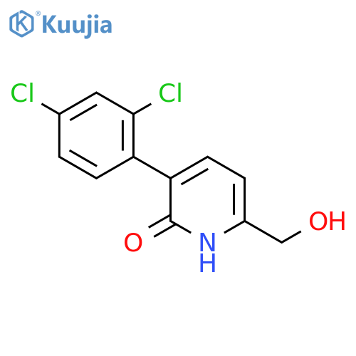 3-(2,4-Dichlorophenyl)-2-hydroxypyridine-6-methanol structure