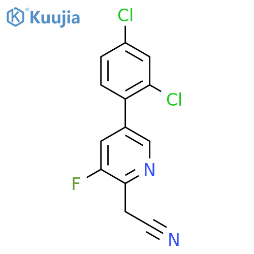 5-(2,4-Dichlorophenyl)-3-fluoropyridine-2-acetonitrile structure