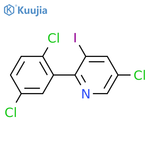 5-Chloro-2-(2,5-dichlorophenyl)-3-iodopyridine structure