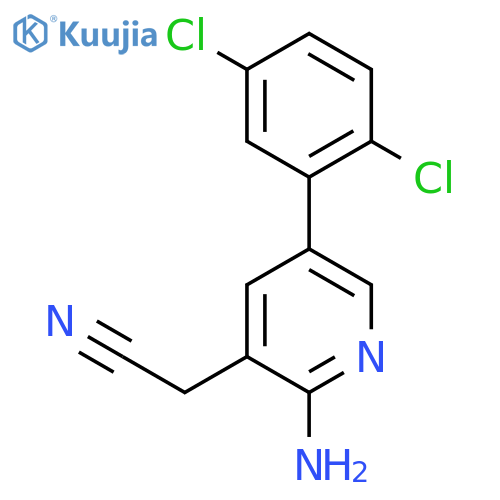 2-Amino-5-(2,5-dichlorophenyl)pyridine-3-acetonitrile structure