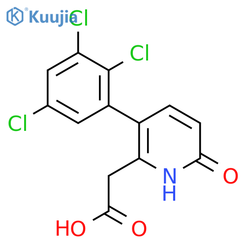 6-Hydroxy-3-(2,3,5-trichlorophenyl)pyridine-2-acetic acid structure
