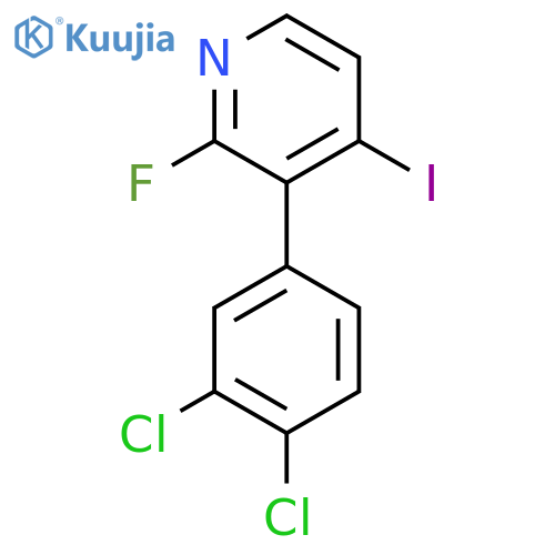 3-(3,4-Dichlorophenyl)-2-fluoro-4-iodopyridine structure