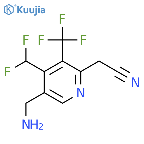 5-(Aminomethyl)-4-(difluoromethyl)-3-(trifluoromethyl)pyridine-2-acetonitrile structure