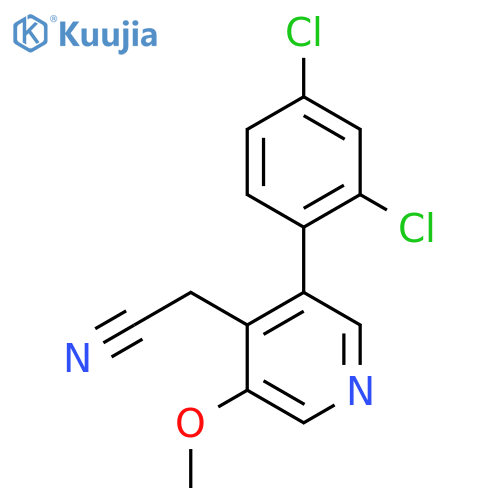 3-(2,4-Dichlorophenyl)-5-methoxypyridine-4-acetonitrile structure