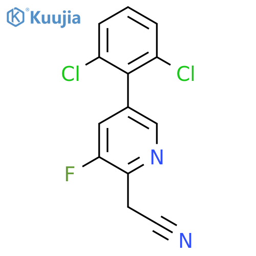 5-(2,6-Dichlorophenyl)-3-fluoropyridine-2-acetonitrile structure