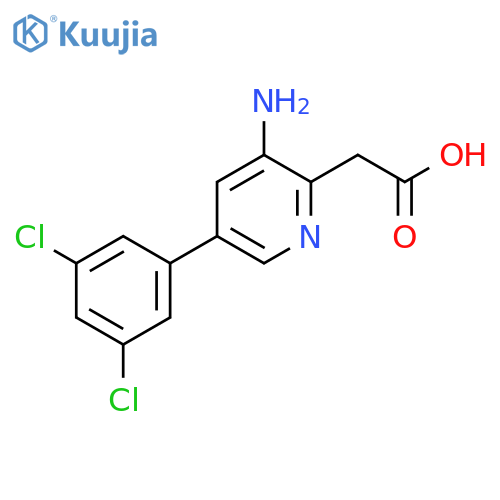 3-Amino-5-(3,5-dichlorophenyl)pyridine-2-acetic acid structure