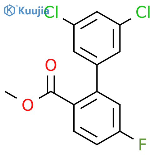3',5'-Dichloro-5-fluoro-biphenyl-2-carboxylic acid methyl ester structure