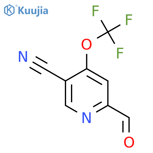 5-Cyano-4-(trifluoromethoxy)pyridine-2-carboxaldehyde structure