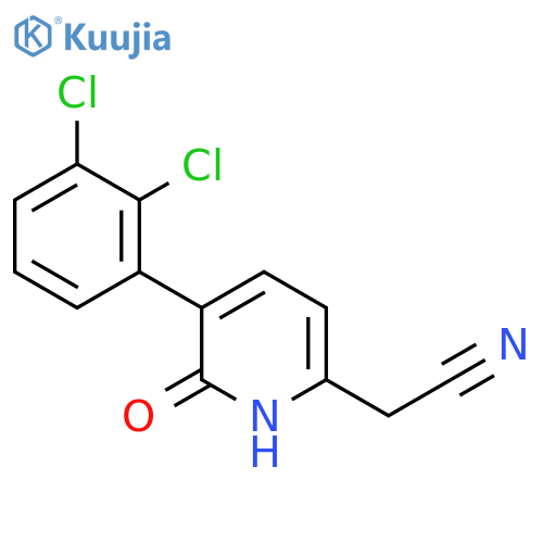 3-(2,3-Dichlorophenyl)-2-hydroxypyridine-6-acetonitrile structure