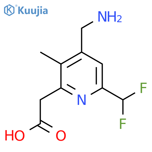 4-(Aminomethyl)-6-(difluoromethyl)-3-methylpyridine-2-acetic acid structure
