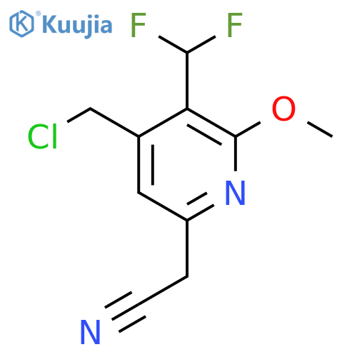 4-(Chloromethyl)-3-(difluoromethyl)-2-methoxypyridine-6-acetonitrile structure