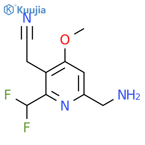 6-(Aminomethyl)-2-(difluoromethyl)-4-methoxypyridine-3-acetonitrile structure