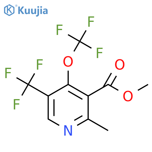 Methyl 2-methyl-4-(trifluoromethoxy)-5-(trifluoromethyl)pyridine-3-carboxylate structure