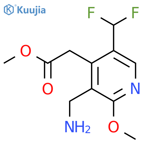Methyl 3-(aminomethyl)-5-(difluoromethyl)-2-methoxypyridine-4-acetate structure