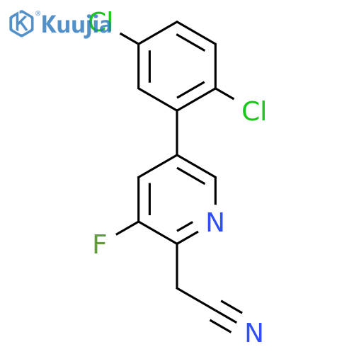 5-(2,5-Dichlorophenyl)-3-fluoropyridine-2-acetonitrile structure