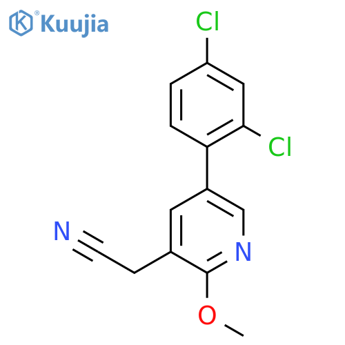 5-(2,4-Dichlorophenyl)-2-methoxypyridine-3-acetonitrile structure