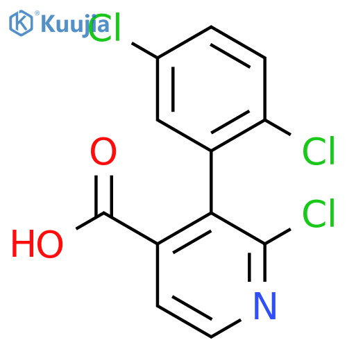 2-Chloro-3-(2,5-dichlorophenyl)isonicotinic acid structure