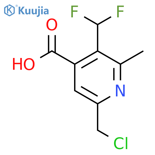 6-(Chloromethyl)-3-(difluoromethyl)-2-methylpyridine-4-carboxylic acid structure