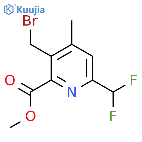 Methyl 3-(bromomethyl)-6-(difluoromethyl)-4-methylpyridine-2-carboxylate structure