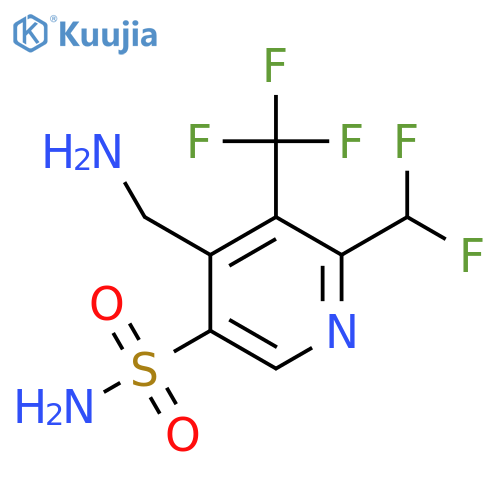 4-(Aminomethyl)-2-(difluoromethyl)-3-(trifluoromethyl)pyridine-5-sulfonamide structure