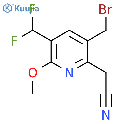 3-(Bromomethyl)-5-(difluoromethyl)-6-methoxypyridine-2-acetonitrile structure