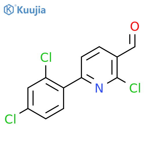 2-Chloro-6-(2,4-dichlorophenyl)nicotinaldehyde structure