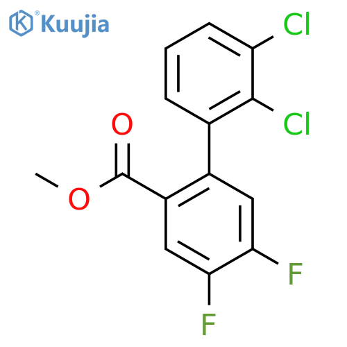 2',3'-Dichloro-4,5-difluoro-biphenyl-2-carboxylic acid methyl ester structure